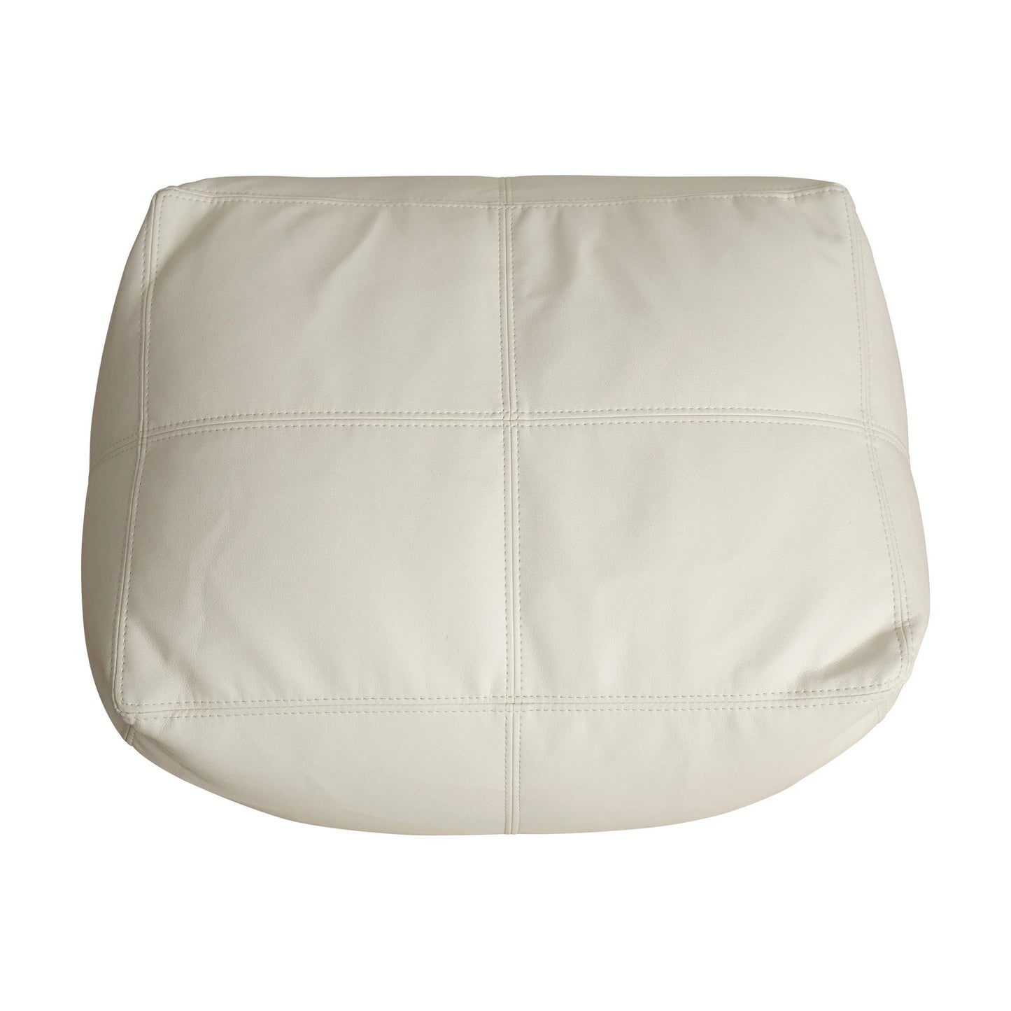 The Footsie - Ottoman - Vegan Leather - White