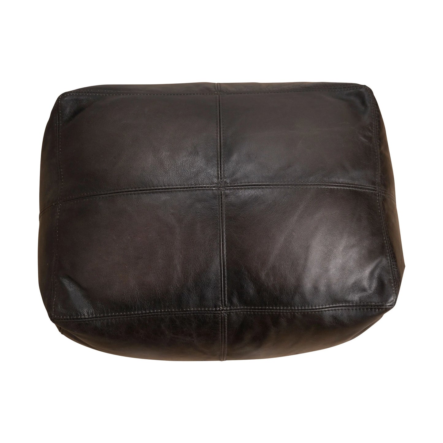 The Footsie - Ottoman - Leather - Black