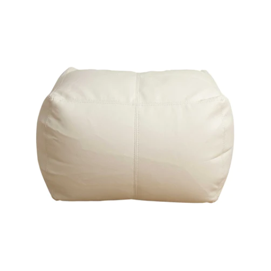 The Footsie - Ottoman - Vegan Leather - White