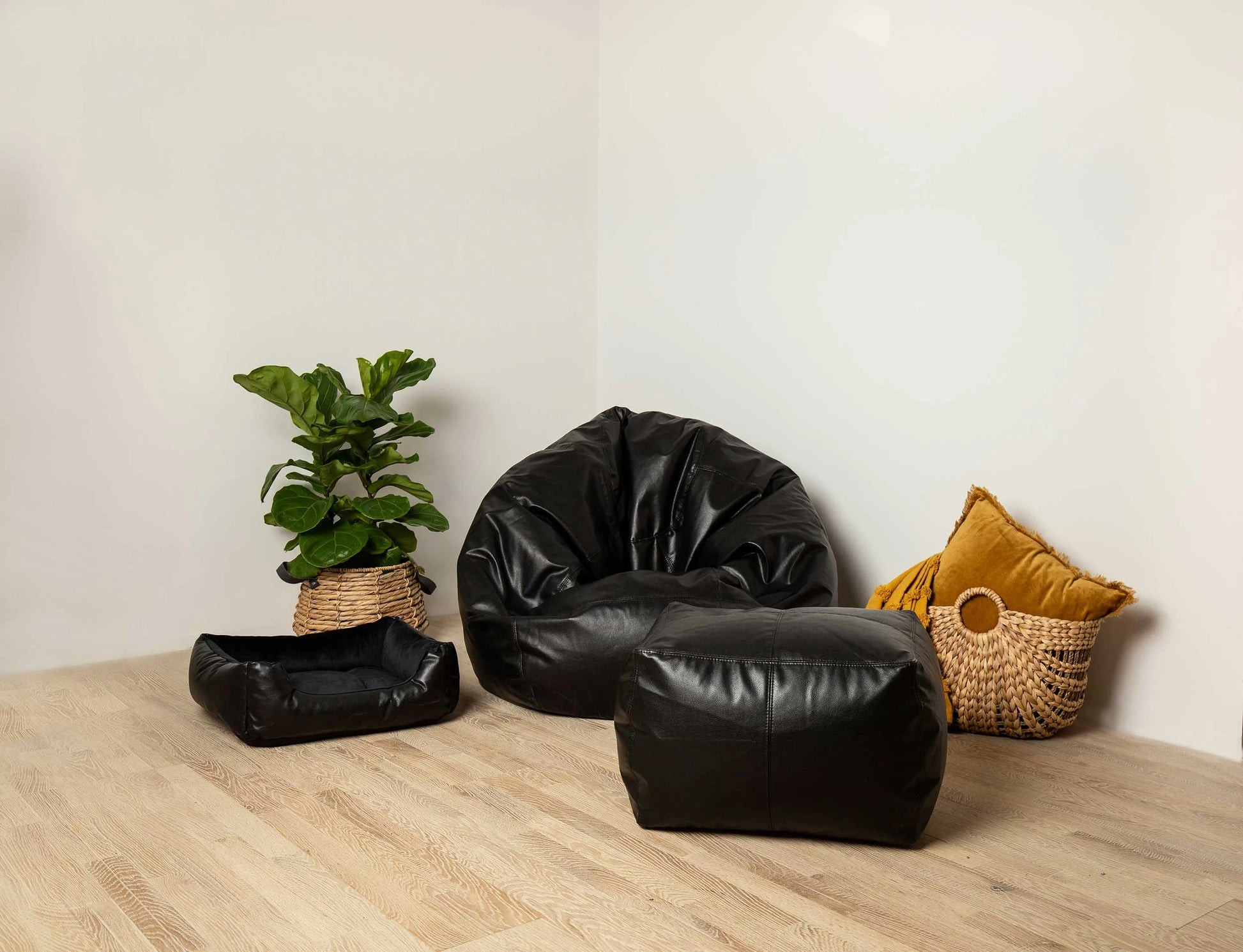 Vegan leather online bean bag chair